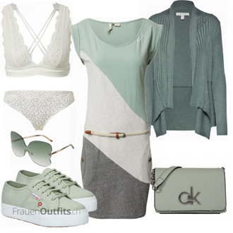 Outfit mit Grau Sneaker Superga "Freizeit Outfit für den Frühling"