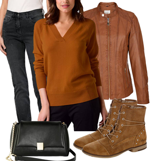 Winter Outfits Groß mit Schwarz COLLEZIONE ALESSANDRO "Cooles Winter Outfit"