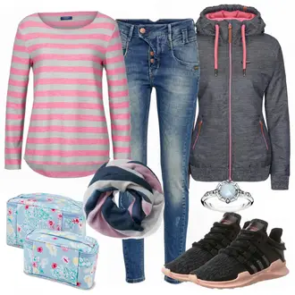 Outfit mit Blau Sneaker Jack & Jones "Style"