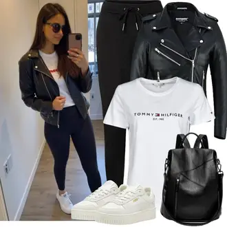 Classic Outfit mit Dunkelgrün/Schwarz KunstLederjacke/Lederjacke/Motorradjacke/Bikerjacke Bohmberg "Modisches Freizeit Outfit"Look: Classic, Edel, Premium, Stil, Punk, Techno, Moderne, Französische, Metal, Uni, Rockige