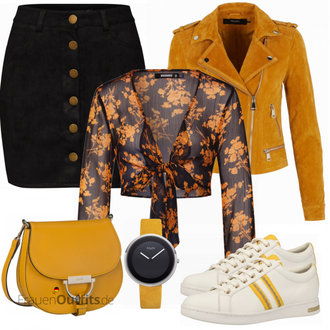 Outfit mit Grau Sneaker Geox "Missguided Bluse"