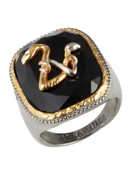 Zadig & Voltaire Ring gold / schwarz / silber