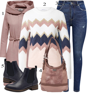 Denim outfits Visok pas mit Temno modra/Modra Kavbojke z Razporkom/Usnjena Jakna/Usnjene Čevlje/Zimska jakna/Kavbojke na Poteg/Push up Kavbojke/Kavbojke Visokega Pasu/Kavbojke z Luknjo/Usnjene jakne/Ženske 7/8 Kavbojke/Gležnarji Only "Obleka za prosti čas"