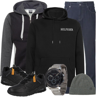 Outfit mit Schwarz Sneaker/Leder Sneaker Dockers by Gerli "Cooles Outfit"