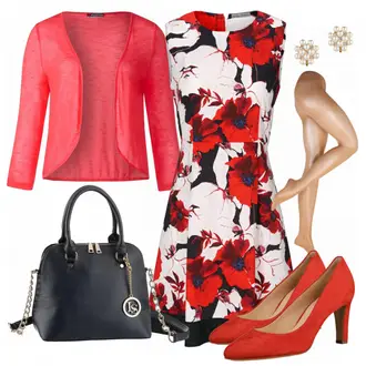 Outfit mit Rot High Heel Högl "good"