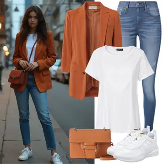Smart Casual Outfits Sommer mit Orange Tasche Seidenfelt Manufaktur, Weiß/Creme/Grau Shirt/Klassische Länge/Laufschuhe für Männer/Casual T-Shirt/Ausgefallenes T-shirt/Funktions T-Shirt/Übergroßes T-Shirt/Kurzarm T-Shirt Samsøe Samsøe, Weiß/Creme Chunky Sneaker Puma "Stilvoller Look für die Freizeit"