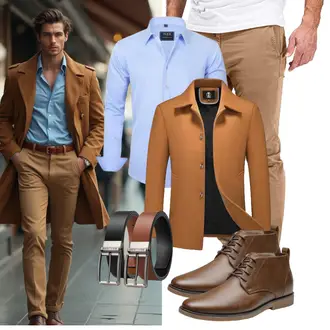 Casual Hochzeit Outfit mit J.VER "Business Outfit"Look: Boyfriend, Casual, Classic, Sportlich, Streetwear, Uni, Techno, Outdoor, Büro, Zuhause, Business, Dad, Vatertag, Hochzeit, Besondere Anlässe, Wasen
