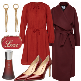 Outfit mit Rot High Heel Högl "Redception"