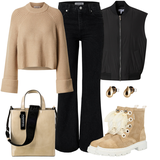 Freizeit Outfits mit Jeans-Culotte Winter image