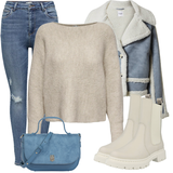 Bijele Chelsea gležnjače Outfiti image