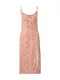 HOLLISTER Kleid creme / rostbraun / grasgrün