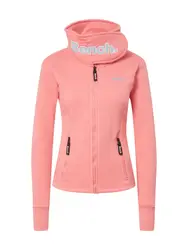 BENCH Sweatjacke ''''HAYLO'''' stone / koralle / weiß