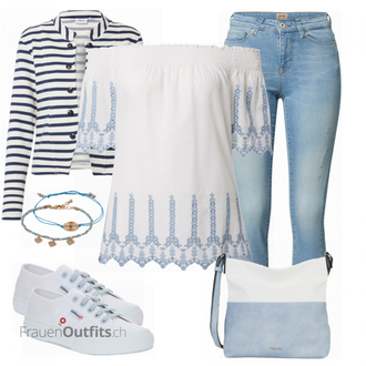 Outfit mit Grau Sneaker Superga "Outfit für den Sommer"
