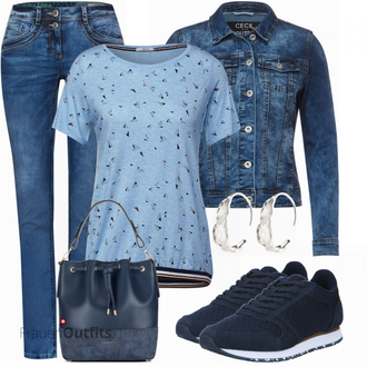 Outfit mit Schwarz Schuh Sneaker WODEN "Outfit für den Frühling"