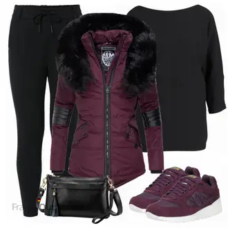 Outfit mit Rot Sneaker Saucony "Herbstliches Freizeit Outfit"
