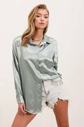 3985 Oversize Satin Shirt - ala