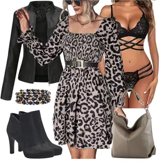Übergang Outfit mit Schwarz/Dunkelgrün/Dunkelgrau/Grau Motorradjacke/Jacke mit Seitlichem Reißverschluss/Bikerjacke/KunstLederjacke YYNUDA "Winterlicher Look"