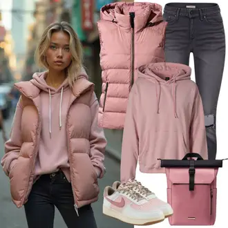 Zimske Outfiti mit Roza Superga Superge Nizka/Plato-Sneaker/Teddy Superga/Usnjene superge/Poletne superge Fila "Pomladanska obleka"