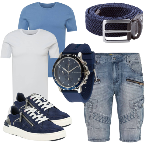 Blau/Hellblau/Grau T-Shirt & Top/Funktions T-Shirt/Kurzarm T-Shirt/Laufschuhe für Männer/Shirt-Set/Shirt/Sport-T-Shirt/Top Klassische Länge/Longshirt levi's ® kombinieren