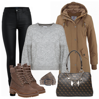 Outfit mit Braun Stiefel Timberland "Braun"