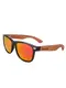 nobrand Holz Sonnenbrille für Herren Damen/Polarisierte Sonnenbrille mit UV-Schutz/Sonnenbrille mit Holzbügeln (Orange)