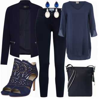 spitze Outfit mit Blau/Dunkelblau Sandalette/Schuh Ohne Schnürsenkel/SommerStiefelette/Sommer Schuh/Sandalen Mit Absatz/Eleganter Schuh Bullboxer "Bullboxer"
