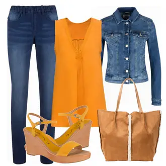 Outfit mit Braun Schuh UNISA "Bonprix Style"