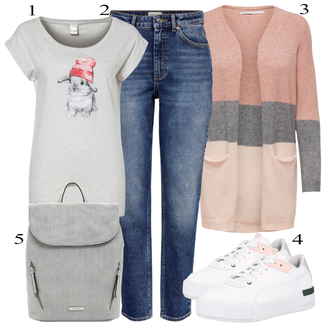 Ležérní outfity s Tmavě modrá/Modrá/Světle modrá High Waist Džínové Kalhoty/Zužující se Džíny/Zimní bunda/Navlékací džíny/Boyfriend Džínové kalhoty/Dámské Džíny s Délkou 7/8/Girlfriend Džíny/Zkrácené Džíny/Mom Jean/Kotníková Bota Only "Ulice Styl Outfit"