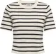 Only T-shirt Onlfie 2/4 Pullover Cc Knt 15344307 Cloud Dancer/black Dames Maat - XL