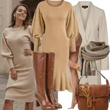 Beige Stiefel kombinieren image