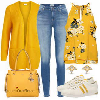 Outfit mit Grau Sneaker Geox "ONLY Top"