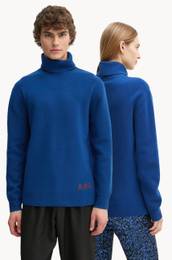 Volnen pulover A.P.C. pull walter mornarsko modra barva, WVBDK.M23248