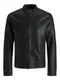 JACK & JONES Herren Jjewarner Jacket Noos Kunstlederjacke, Schwarz, M EU