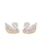 Swarovski Ohrstecker ''''Swan'''' rosé / silber / gold