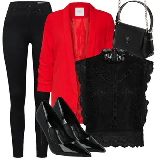 Outfit s Černá Dlouhý Zimní Kabát/Dlouhá tylová sukně/Doplňek/Taška/Dlouhé Šaty Guess "Módní jarní outfit"