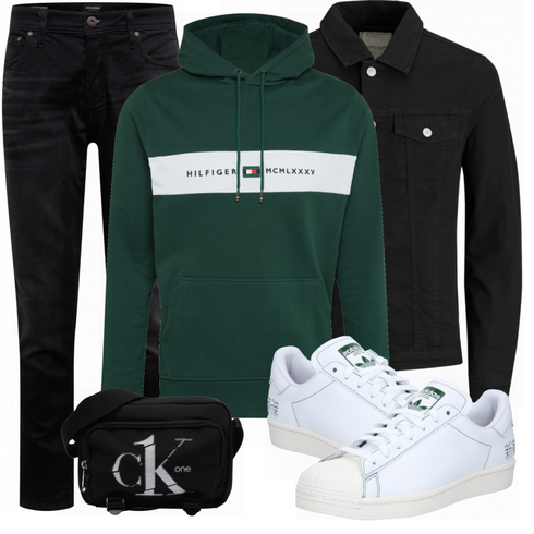 Schwarz Tasche Calvin Klein kombinieren
