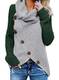 Happy Sailed Damen Warm Casual Strickpullover Strickjacke Pulli Rollkragen Cardigan Sweater Winter Pullover ,2grün,M