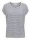 ONLY Damen Onlmoster Stripe S/S O-Neck Top JRS Noos T-Shirt, Cloud Dancer/Stripes:Naval Academy, M