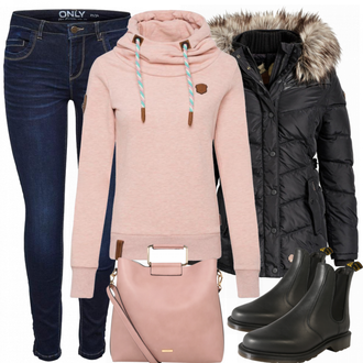 Outfit met blauw Khujo "Naketanosweat"
