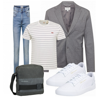 Outfit mit Weiß Sneaker/Leder Sneaker Puma "Alltagsoutfit"