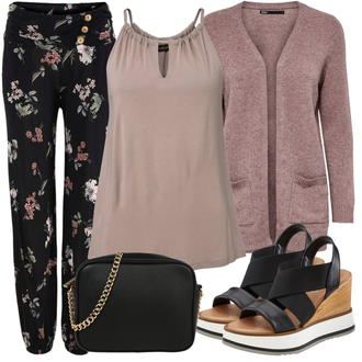 Party Outfits mit Weiß Hose Große Größe Lascana "Outfit für den Frühling"