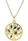 FIRETTI Kette mit Anhänger Lebensbaum gold / grün
