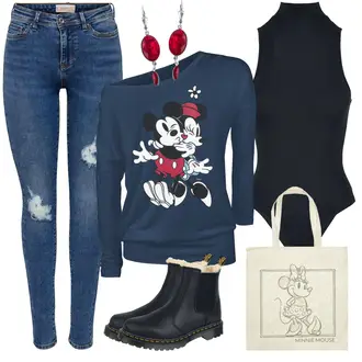 Anzug Outfits mit Blau Jeans Only "Disney Freizeitlook"