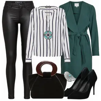 Outfit mit Schwarz High Heel Guess "Green Light"