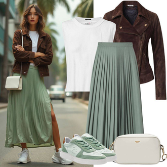 Tenues avec Jupe Plissée pour l'Automne "Tenue printanière à la mode"