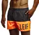 Leif Nelson Herren Sommer Badehosen Badeshorts Schwimmhose Schwimmshorts Beachshorts LN9240; Medium; Schwarz-Orange