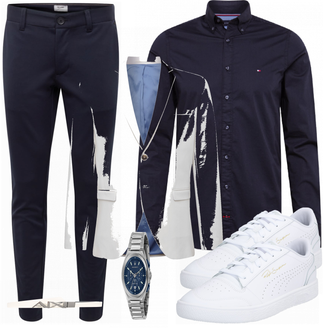 Outfit mit Weiß Sneaker/Leder Sneaker Puma "Klassisches Outfit"