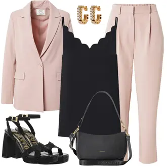 Kratka Outfit sa Crna/Bijela/Siva Majica I Top Veći Broj/Tunika/Haljina Veći Broj/Kupaći Kostim Za Veću Veličinu/Bluza Veći Broj Only "Poslovni look"