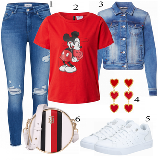 Outfit s Bílá/Modrá Teniska K-SWISS "Skvělý vzhled pro volný čas"