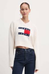 Pulover enski, be barva, DW0DW18528